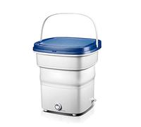 SilteD Portable Folding Mini Washing Machine Ultrasonic Turbine Washer for Small Clothes, 15 Minutes Quick Cleaning (Color : Blue)