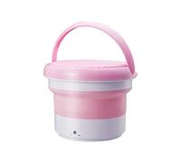 SilteD Portable Folding Washing Machine for Washing Socks Underwear Household Small Washing Machine (Color : Pink)