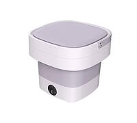 SilteD Portable Folding Washing Machine Small Household Business Trip Underwear Washing Socks (Color : Pink purple)