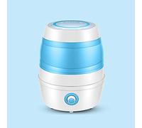 SilteD Portable Mini Folding Clothes Washing Machine Bucket Automatic Home Travel Self-driving Tour Underwear Foldable Washer (Color : Blue)