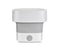 SilteD Wash Machine Folding Washing Machine Underwear Panties Care Business Trip Portable Touch Button Operation (Color : White)