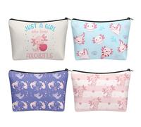 SilTriangle 4 Pcs Sloth Makeup Bags for Women Storing Travel Makeup Pouch with Zipper Funny Resistant Bag Accessories Sloths Gifts for Animal Lovers for Birthday Christmas, multicolor