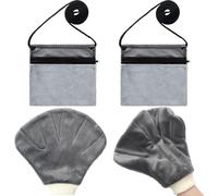 SilTriangle 4 Pcs Sugar Glider Bonding Pouch with Mitt Calming Hedgehog Gloves Sugar Glider Cage Accessories Handling Bite Proof Hamster Carry Bag for Small Animal Outgoing Sleeping