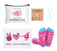 SilTriangle 5 Pcs Gifts for Women Party Favors Players Team Gift Players Makeup Bag Necklace Earrings Socks for Women Birthday Decorations Christmas Athlete Gifts Sport Stuff Accessories, multicolor
