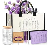 SilTriangle 9 Pcs Christian Gifts for Women God Says You Are Religious Faith Spiritual Inspirational Tote Bag Gift Set for Mom Female Sister Girl Thanksgiving Christmas Birthday(Purple)