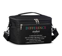 SilTriangle Christmas Employee Appreciation Gifts for Coworkers Lunch Bag Difference Maker Employee Appreciation Gifts Leakproof Cooler Tote Bag Office Present Tote for Assistant Principal Boss