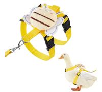 SilTriangle Duck Harness Leash Set Duck Harness and Leash for Real Ducks Adjustable Walking Rope Pet Cute Pattern Outdoor Traction Rope for Chicken Rabbit Small Animals(Xs,Bee)