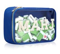 SilTriangle Mahjong Bag American Mahjong Case Waterproof,Navy Blue,Mahj
