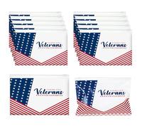 SilTriangle Veterans Thank You Bag Bulk Red Blue EVA Cosmetic Bag American Flag Thank You for Your Service Gifts Patriotic USA Military Party Favors for Veterans Day Men Soldier, blue, red, white