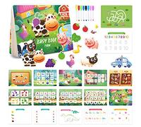 Silu Preschool Busy Book, Quiet Book 20 Themes, Preschool Learning Toys for Age 3-6 Boys Girls, Educational Toys Montessori Toys -10 Educational Themes + 10 Coloring Writing Gifts for Kids (Farm)
