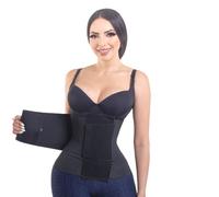 Silueta Perfecta Faja Colombiana Cinturón Reductor tipo Reloj de Arena moldeadora y reductora ideal para el entrenamiento diario y uso cotidiano con 5 bandas elásticas (Small) Black, Black, S
