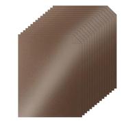 Silunkia 40 Sheets Coffee Shimmer Card 8.5 x 11 cm Craft Paper 75 lb Thick Dark Brown Card for DIY Cards, Greeting Cards, Invitations, Birthday