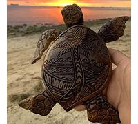 Siluyado Hawaiian Turtle Carving - Ocean Resin Turtle for Bathroom Wall Art, Beach & Restroom