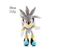 (Silva, 30cm/11.8inch) 28cm Sonic The Hedgehog Shadow Amy Rose Knuckle Tail Plush Toy Soft Stuffed Doll