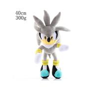 (Silva, 40cm/15.7inch) 40cm Sonic The Hedgehog Shadow Amy Rose Knuckle Tail Plush Toy Soft Stuffed Doll