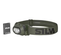 Silva Head Torch Battery Powered - Rechargeable USB-C - Discover Hybrid - 500 Lumen Head Lamp - 3 Brightness Levels - White, Red & Orange LEDs - Battery Indicator - Outdoor & Running Head Torch