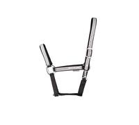 Hy Equestrian Silva Flash Head Collar for Horses Black/Reflective Silver - Cob