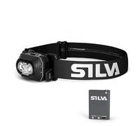 Silva Head Torch Battery Powered - Rechargeable USB-C - Discover Hybrid - 500 Lumen Head Lamp - 3 Brightness Levels - White, Red & Orange LEDs - Battery Indicator - Outdoor & Running Head Torch