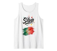 Silva Portugal Flag Portuguese Name Tank Top