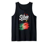 Silva Portugal Flag Portuguese Name Tank Top