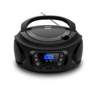 Silva Schneider PCD 25.1 - Portable CD Player with FM PLL Radio, LCD Display, 30 Stations Memory, AUX-In & Headphone Jack, Mains/Battery Operated - Black