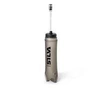 Silva Soft Flask 500ml with Straw for Running Vest - Running Flask with Self-Sealing Nozzle - Light Gray Shaded Made of TPU - Free from BPA, Phthalates and PVC - Soft Water Bottle for Vests