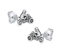 SILVEGO - PRM11380 - Women's 925 Sterling Silver Earrings Motorcycle