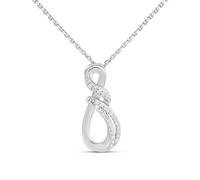 Silver 1/10ct Lab Grown Diamond Necklace - F9804