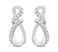 Silver 1/10ct Lab Grown Diamond Stud Earrings - F9803