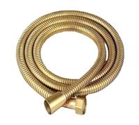 Silver 1.5m/ 2m /3m G1/2 Inch Flexible Shower Hose Stainless Steel Chrome Bathroom Water Head Extension Pipe(Gold,150cm)