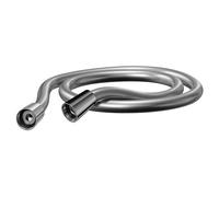 Silver 1.5M Smooth PVC Shower Hose | Chrome | Plastic | 15mm x 1500mm x 15mm