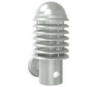 (silver, 1 pcs/with sensor) vidaXL Outdoor Wall Lights with Sensors Wall Lamp 2 pcs Silver Stainless Steel