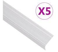 (silver, 100 cm (5 pcs)) vidaXL 5x Stair Nosings L Aluminium Multi Sizes Multi Colours Multi Models