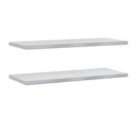 vidaXL Wall Shelves 2 pcs 100x40x3 cm Silver Stainless Steel