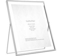 Silver 10x12 Floating Picture Frame for Photo Sizes(5x7'',7x9'',8x10''),Adjustable Tabletop/Shelf Floating Frame,Classy Gift Choice for Wedding,Thanksgiving,Christmas,Home or Office Decor