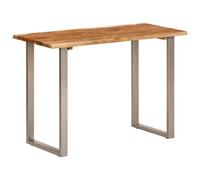 (silver, 110 x 50 x 76 cm table) vidaXL Dining Table Kitchen Dining Room Side Dinner Table Solid Wood Acacia