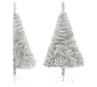 (Silver, 120 cm) vidaXL Artificial Half Christmas Tree with Stand Decoration Artificial Tree