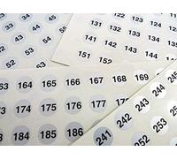 Silver 13mm Round Consecutive, Sequential Number Sequence Labels, Numbering Stickers, from 1-320