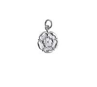 Silver 14mm Tudor Rose of England Pendant or Charm