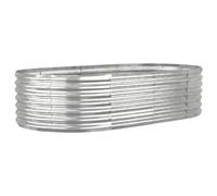 (silver, 152 x 80 x 36 cm) vidaXL Garden Planter Patio Flower Pot Raised Garden Bed Powder-coated Steel
