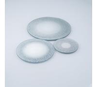 (Silver, 15cm) 3 Size Round Mirror Candle Plates Cake Centrepiece