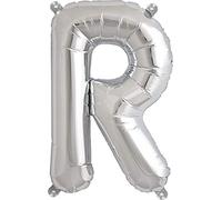 Silver 16" Inch Alphabets Letter A-Z & Number 0-9 Foil Balloon Party Decoration Ballons Make your own phrase or Digit Baloon Garland, Wedding anniversary, Baby shower,Theme party Balloons (R)