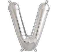 Silver 16" Inch Alphabets Letter A-Z & Number 0-9 Foil Balloon Party Decoration Ballons Make your own phrase or Digit Baloon Garland, Wedding anniversary, Baby shower,Theme party Balloons (V)