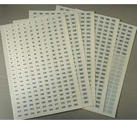 Silver 16x10mm Consecutive, Sequential Number Sequence Labels, Numbering Stickers, from 1-1000