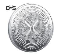 (silver, 1pc) XRP Coin Commemorative Coin Symbol of Financial Innovation XRP Ethereum Coin Highlighting Leading Digital Coins Gift for Enthusiasts Educational
