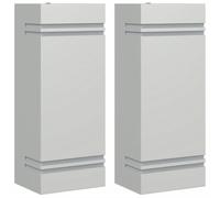 (silver, 2 pcs) vidaXL Outdoor Wall Lights Wall Lantern Wall Lamp 2 pcs Silver Stainless Steel
