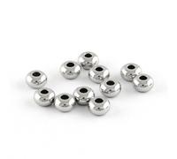 Silver 201 Stainless Steel Rondelle Spacer Beads 3mm x 5mm Pack Of 20