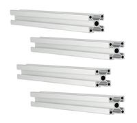Silver 2020 Aluminum Extrusion Profile Four Holes Linear Rail 2020 Aluminum Profile Frame Machine DIY 3D printer workbench CNC (300mm) 4PCS