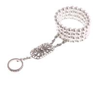 Silver 20S Headpiece Vintage 1920S Headband Flapper Jewelry Accessories Wedding Headdress Silver-bracelet A Free size