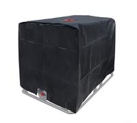 Silver 210D IBC Tank Cover for 1000L Water Container, Insulating Foil Protector with Flaps for For Outdoor Storage, 120x100x116cm(black)